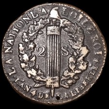 2 Sols  Louis XVI 1792