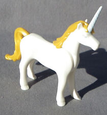 PLAYMOBIL Licorne blanche crinière dorée fée lutin nature palais animaux NEUVE
