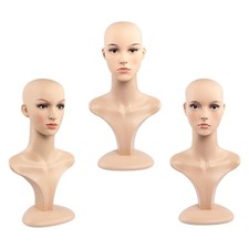Tête de mannequin femme, buste, présentoir pour coiffeurs, chapeau,