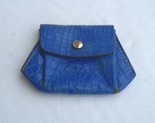 PETIT PORTE MONAIE ANCIEN, CUIR COLLECTION Bleu Enfant Fermeture avec 1 Pression