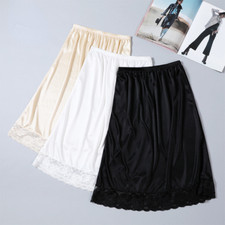 Femme Satin Dentelle Faux Soie