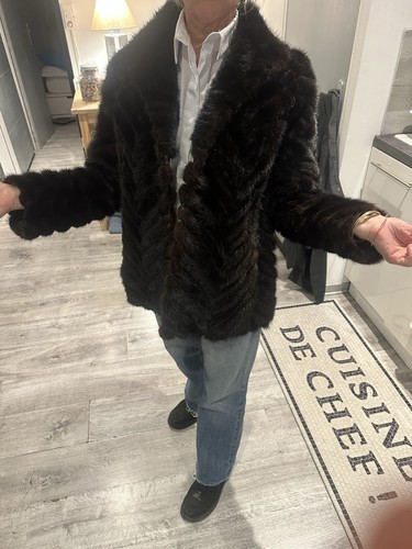 Veste blouson véritable vison - veste,