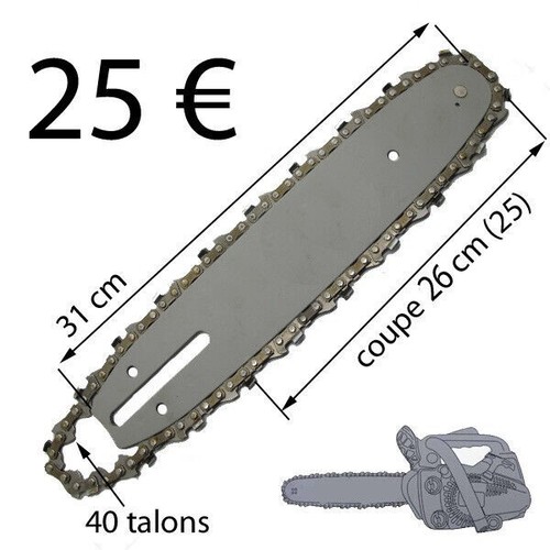 Guide chaine 26cm 40 t - 40,