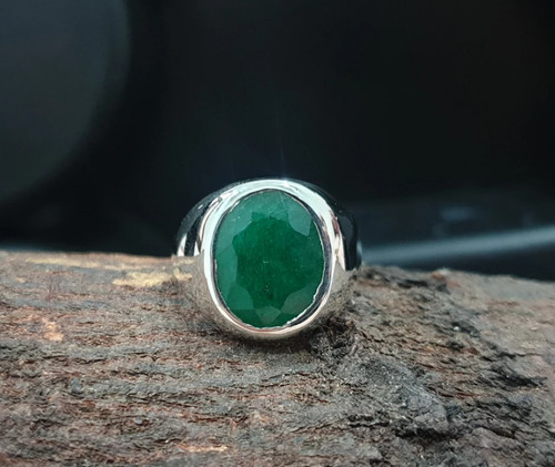 Bague homme émeraude