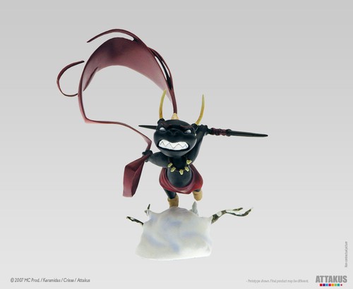 Figurine métal djinn noir - métal,