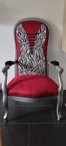 Fauteuil voltaire zèbre - fauteuil,