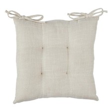 Galette de Chaise "Clem" 38x38cm Beige Lin