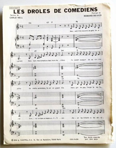 Partition vintage sheet music