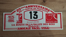 Plaque rallye Automobile FACEL VEGA 20 -ème Sortie de la Pentecôte N°13 1995