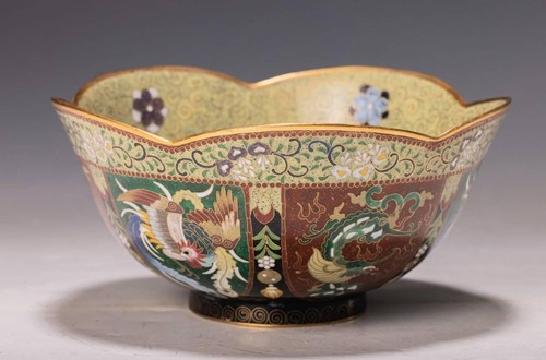 Beau bol cloisonné atelier - bol,