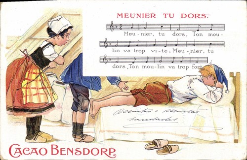 Enfant dormant scène de - —,