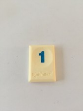 Tuile chiffre 1 un bleu pièce