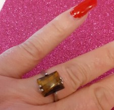 Bague œil du Tigre pierres