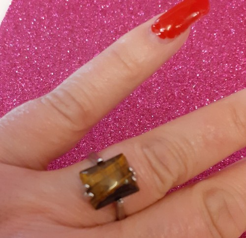 Bague œil tigre pierres - bague,