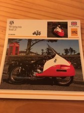 AJS 500 Spring Twin Model 20 1952 Carte moto Collection Atlas