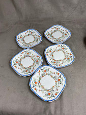 Lot de 5 assiettes Royal Albert ligne Eden vintage Made in England Années 1920