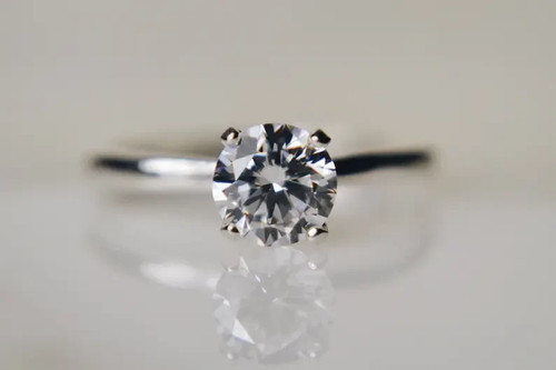 Bague diamant solitaire - , ronde