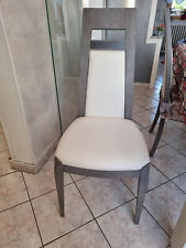 chaises salle à manger X 6 blanches / bois gris