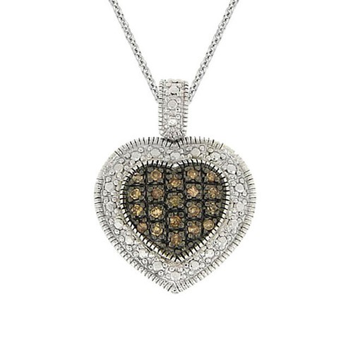 Pendentif cœur diamant - pendentif,