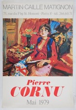 [AFFICHE D'ART] Pierre CORNU : Portrait femme brune #Martin-cailleMatignon, 1979
