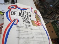 CA487 RARE AFFICHE ORIGINAL FETES 1968 BIERE HINANO TAHITI POSTER