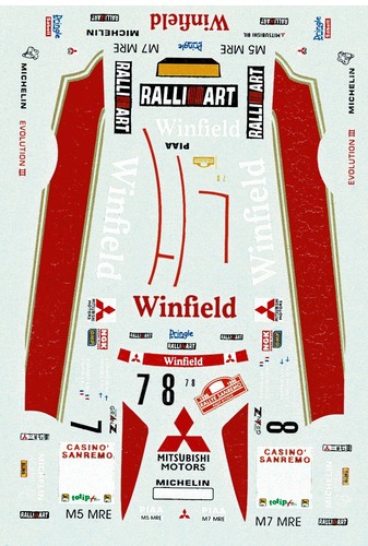 Décal mitisubishi ev 3 - 1/24,