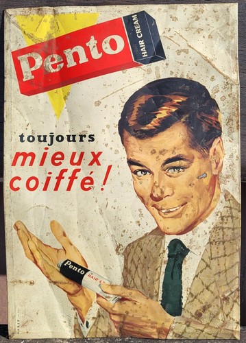 Ancienne tôle publicitaire - ancienne,