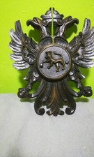 Blason déco bois sculpté "
