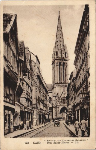 Cpa caen rue - cpa, saint-pierre