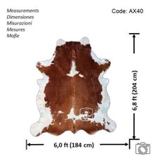 Tapis en cuir de vache marron