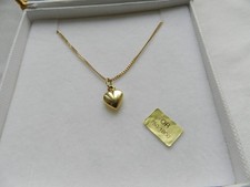 Collier / chaine et pendentif Cœur en or massif 18 carats