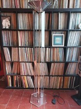 RELCO Travail italien circa 1980 80 Lampadaire altuglas laiton et chrome VINTAGE