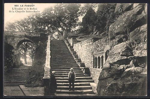 Cpa faouët escalier - cpa, le