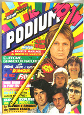 Clipping PODIUM 1974 : Poster A3 C. JEROME , C.FRANCOIS , A. DELON , JUVET ,...