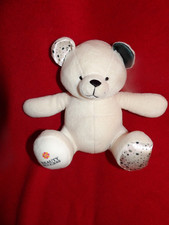 Doudou Peluche  BEAUTY SUCCESS Ours Blanc Gris Bleu NEUF