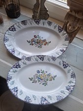 2 plats ovales decor vieux