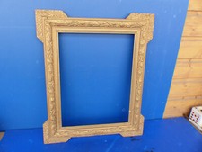 Ancien cadre photo en bois et platre vintage moulures peint