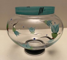 Vintage vase en verre d'art