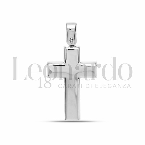 Pendentif croix blanc kt - or, 18
