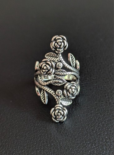Bague fleur rose - bague, vintage