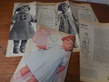 LOT DE 4 PAGES ORIGINALES DE POUPEES DU MAGAZINE MARIE CLAIRE