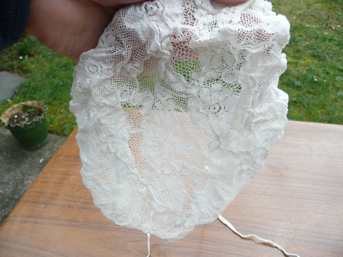 Belle coiffe ancienne coton - en,