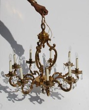 Antiquités, Lustre En Bronze