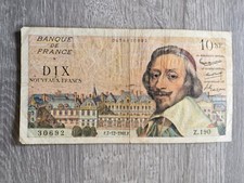 billet 10NF frs richelieu  7-12-1961