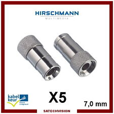 5 Connecteurs F Push-On 7 mm