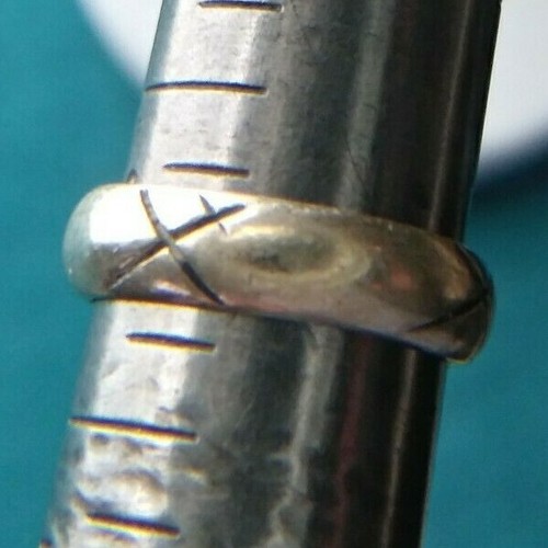 Sterling silver ring band - silver, with
