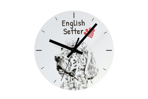 Setter anglais horloge - , avec