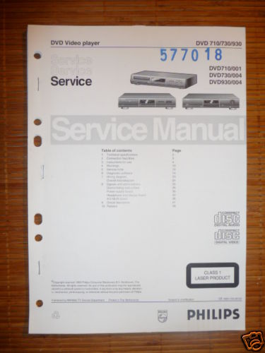 Manuel service philips dvd - manuel,