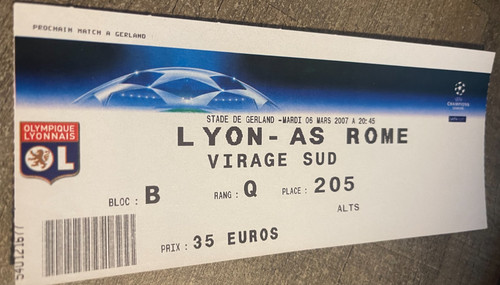 Ticket lyon as roma - )),