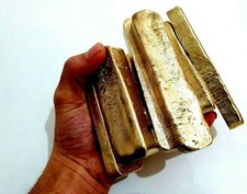 1935 grammes de ferraille lingot d'or pour récupération d'or fondu...